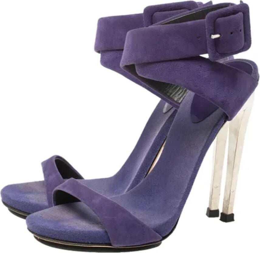 Giuseppe Zanotti Pre-owned Suede sandals Blue Dames