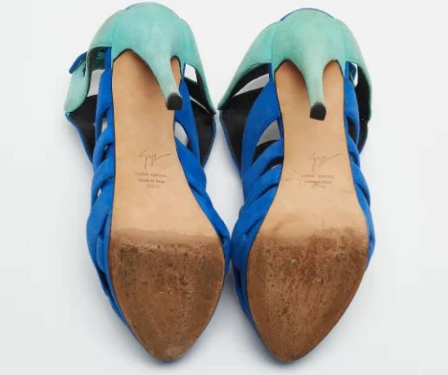 Giuseppe Zanotti Pre-owned Suede sandals Blue Dames