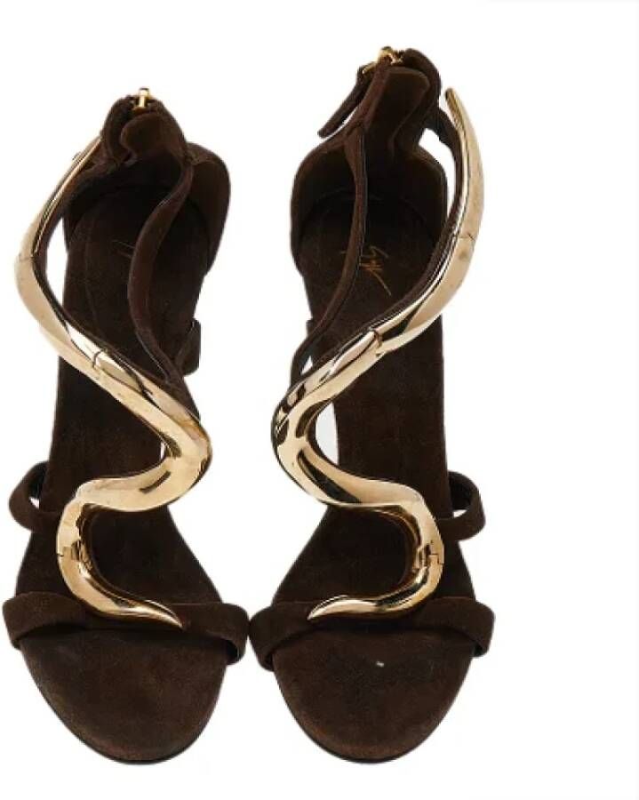Giuseppe Zanotti Pre-owned Suede sandals Brown Dames