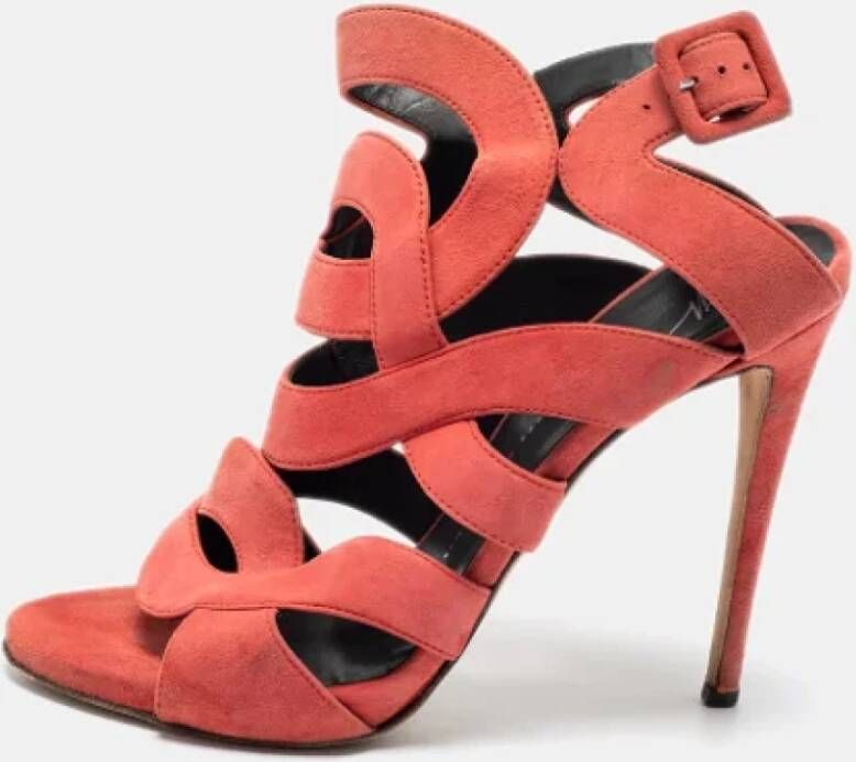 Giuseppe Zanotti Pre-owned Suede sandals Pink Dames