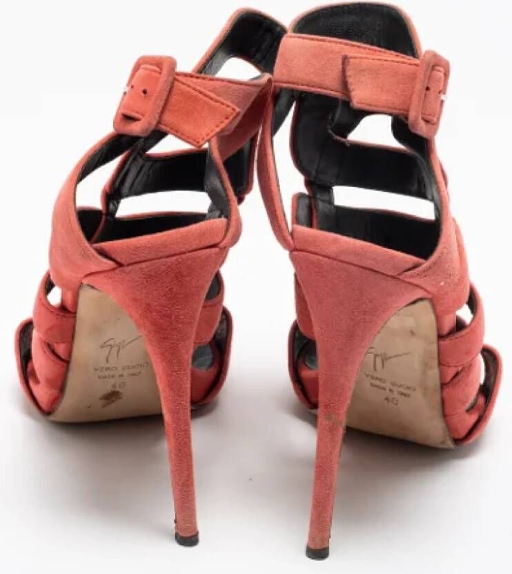 Giuseppe Zanotti Pre-owned Suede sandals Pink Dames