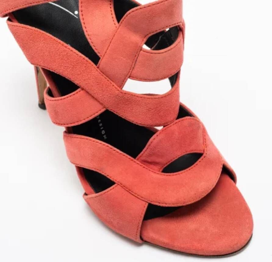 Giuseppe Zanotti Pre-owned Suede sandals Pink Dames