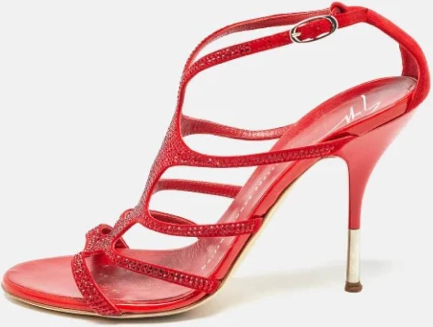 Giuseppe Zanotti Pre-owned Suede sandals Red Dames