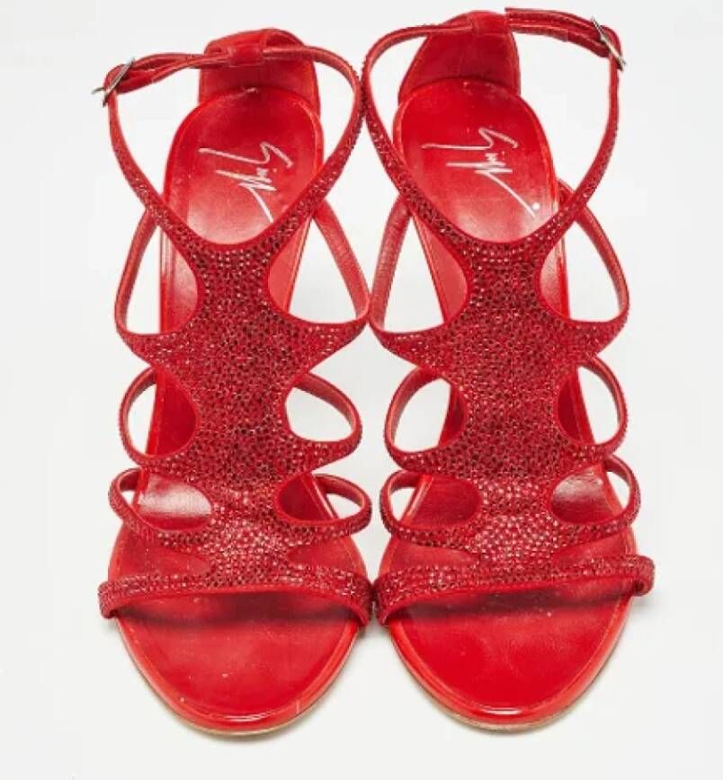 Giuseppe Zanotti Pre-owned Suede sandals Red Dames