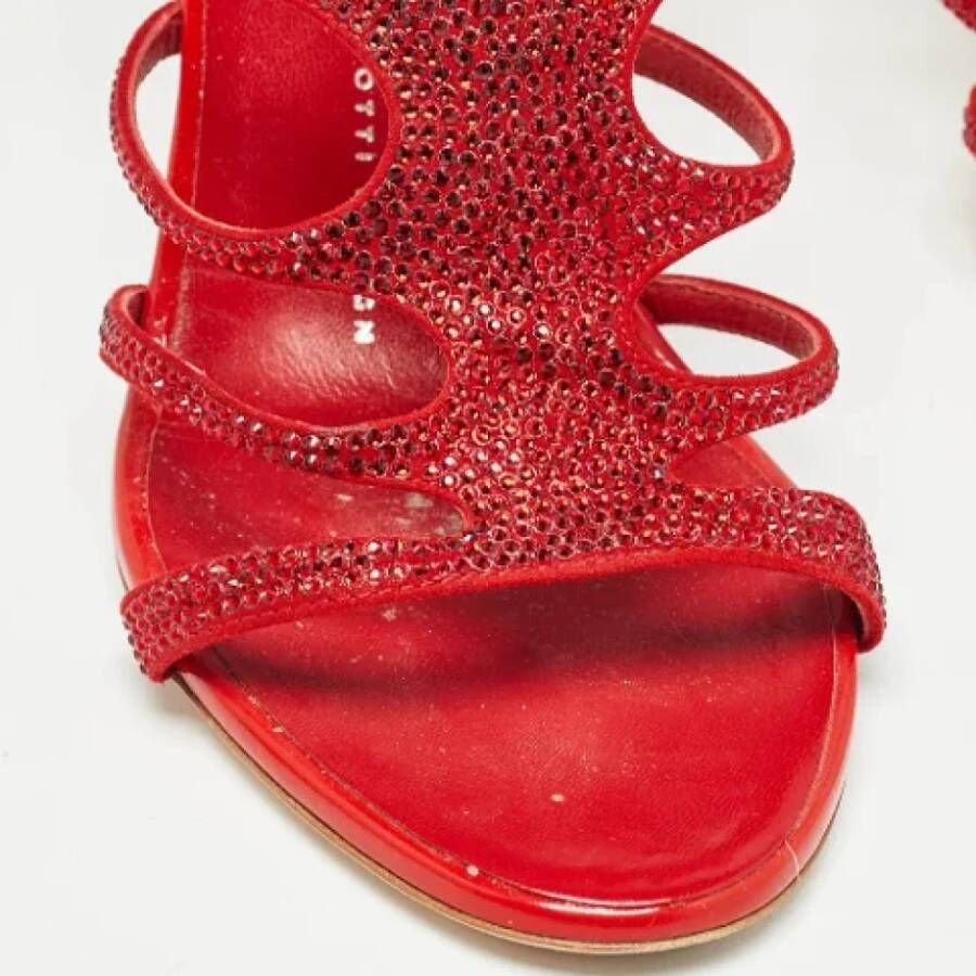 Giuseppe Zanotti Pre-owned Suede sandals Red Dames
