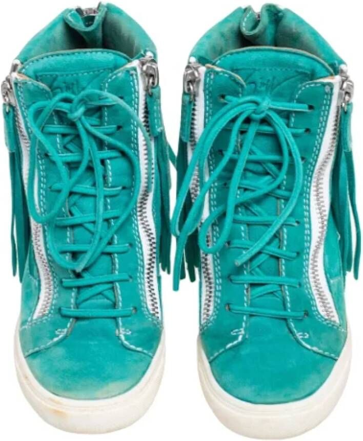Giuseppe Zanotti Pre-owned Suede sneakers Green Dames