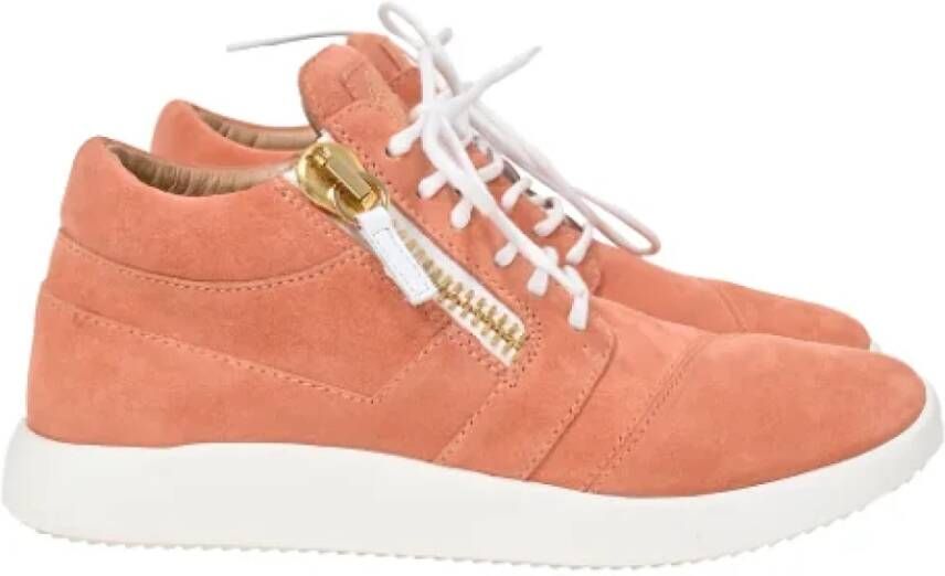 Giuseppe Zanotti Pre-owned Suede sneakers Orange Dames