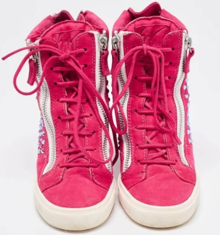 Giuseppe Zanotti Pre-owned Suede sneakers Pink Dames