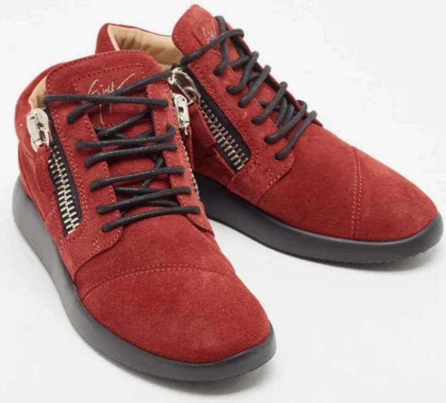 Giuseppe Zanotti Pre-owned Suede sneakers Red Dames
