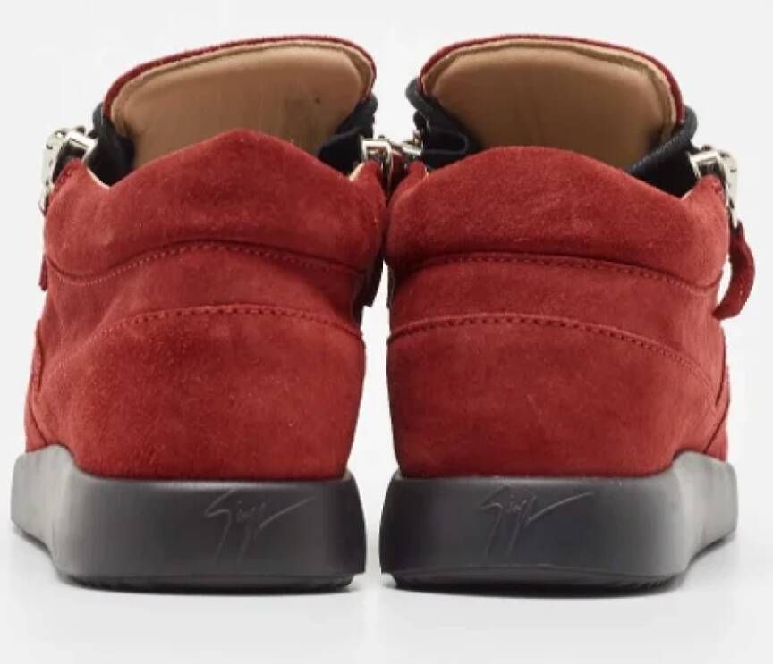 Giuseppe Zanotti Pre-owned Suede sneakers Red Dames