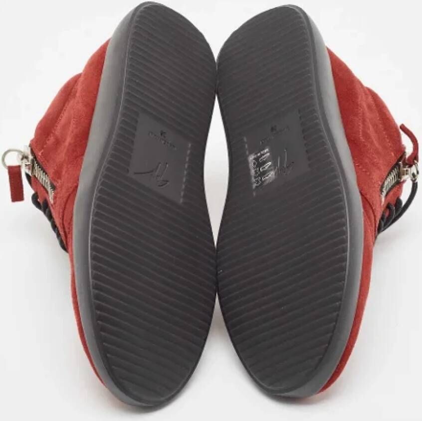 Giuseppe Zanotti Pre-owned Suede sneakers Red Dames