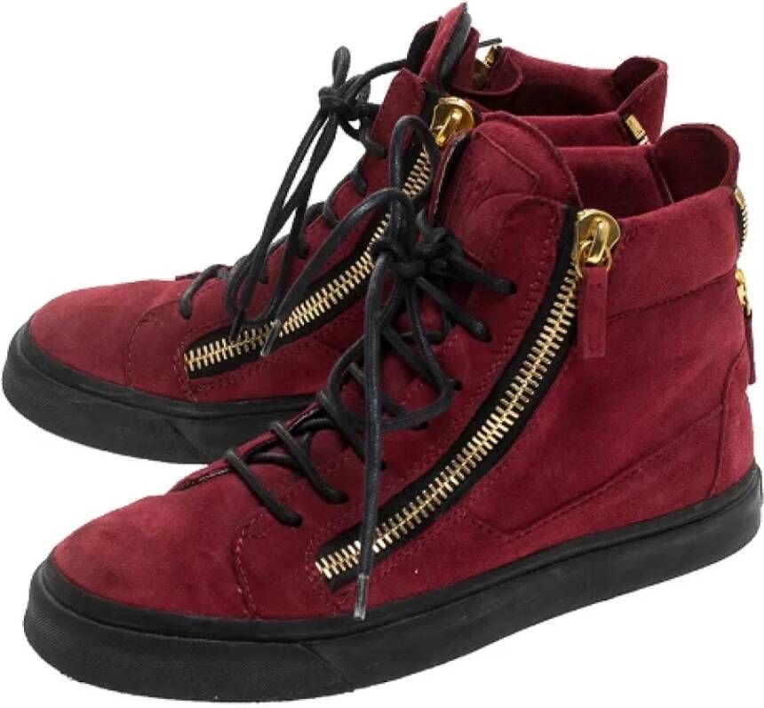 Giuseppe Zanotti Pre-owned Suede sneakers Red Dames