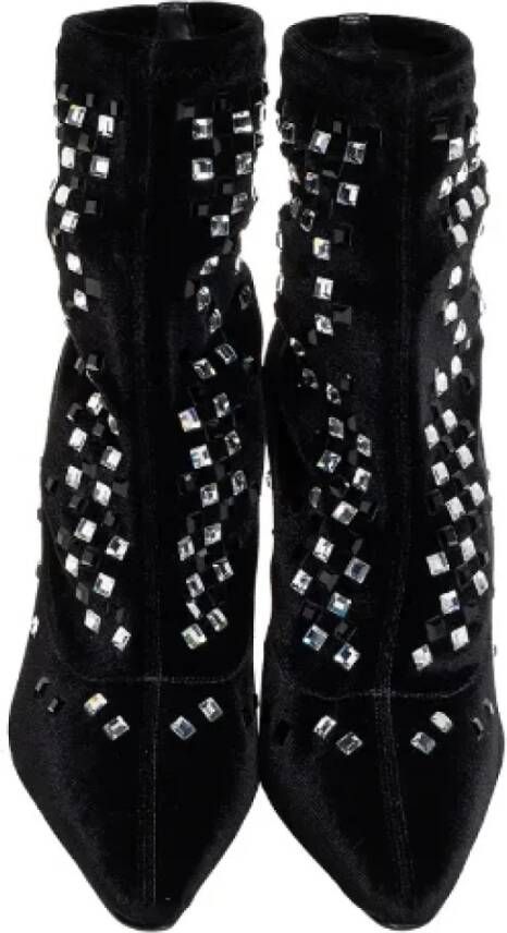 Giuseppe Zanotti Pre-owned Velvet boots Black Dames