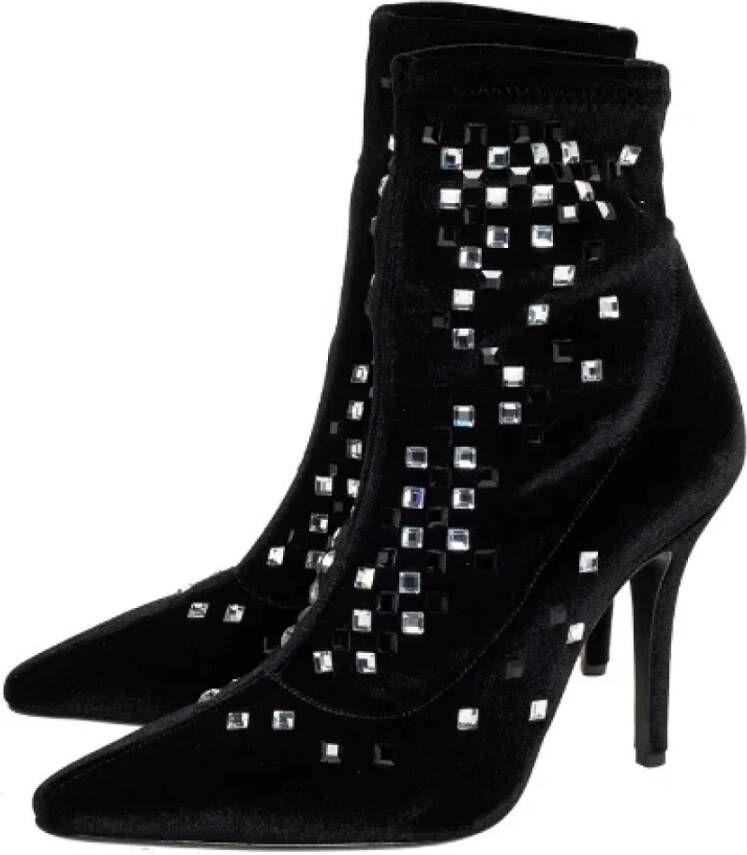 Giuseppe Zanotti Pre-owned Velvet boots Black Dames