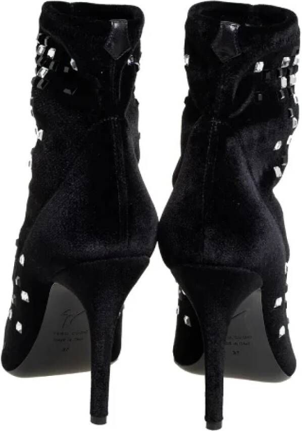 Giuseppe Zanotti Pre-owned Velvet boots Black Dames