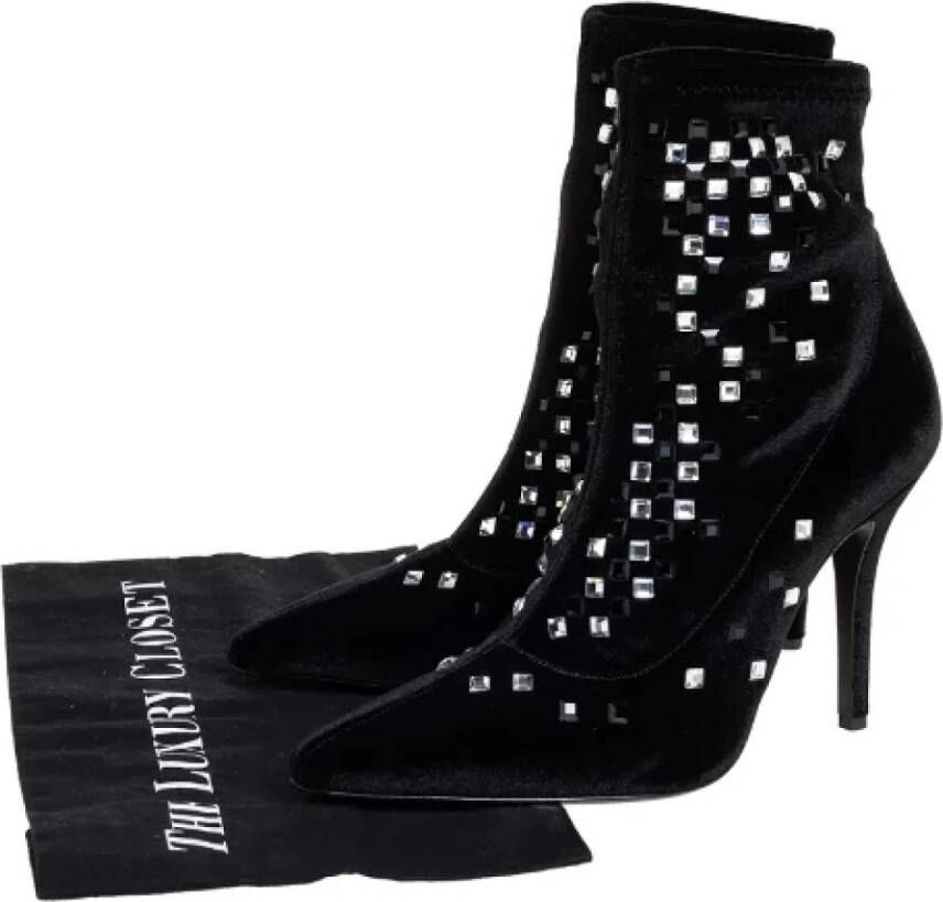 Giuseppe Zanotti Pre-owned Velvet boots Black Dames