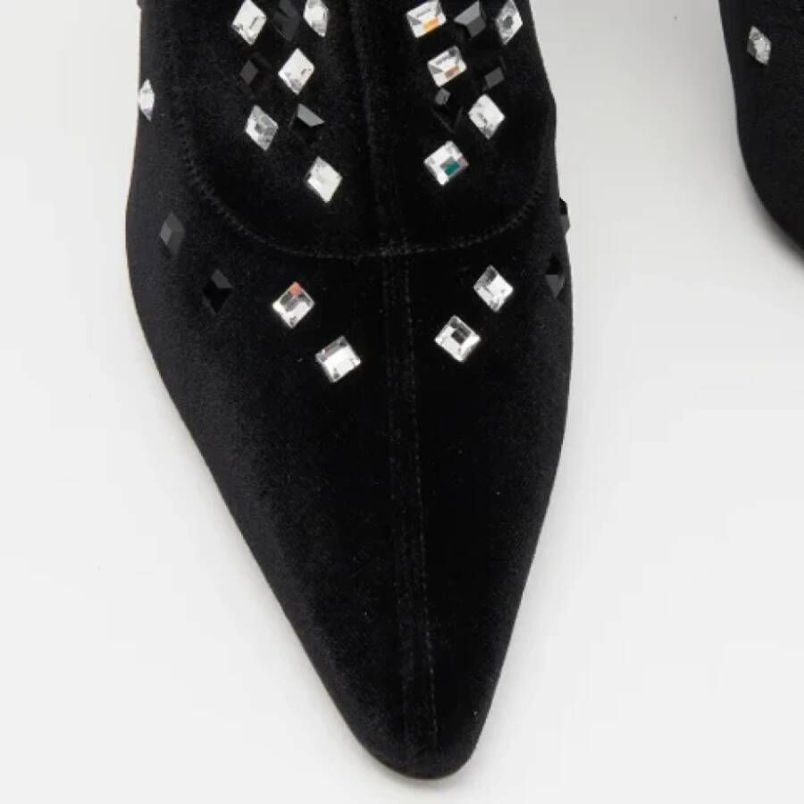 Giuseppe Zanotti Pre-owned Velvet boots Black Dames