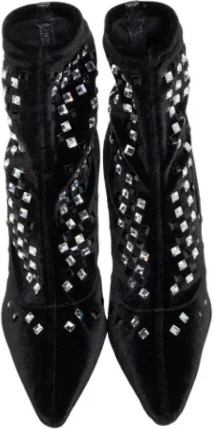 Giuseppe Zanotti Pre-owned Velvet boots Black Dames