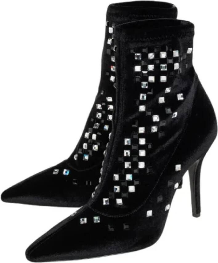 Giuseppe Zanotti Pre-owned Velvet boots Black Dames