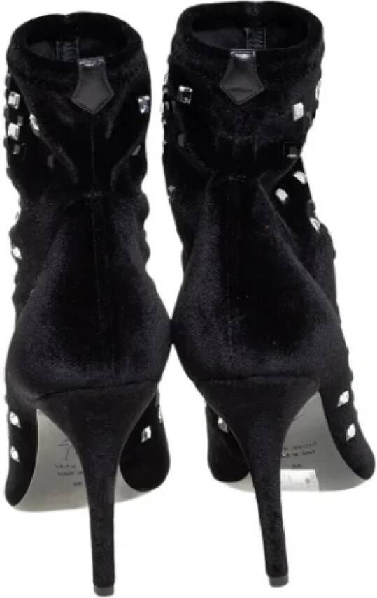 Giuseppe Zanotti Pre-owned Velvet boots Black Dames