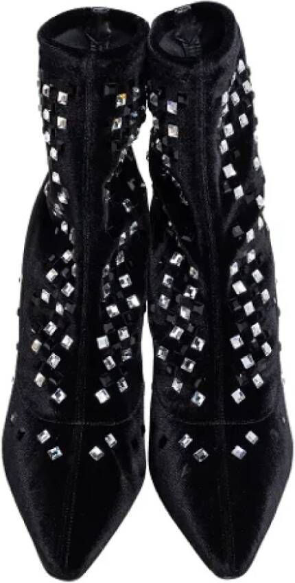 Giuseppe Zanotti Pre-owned Velvet boots Black Dames