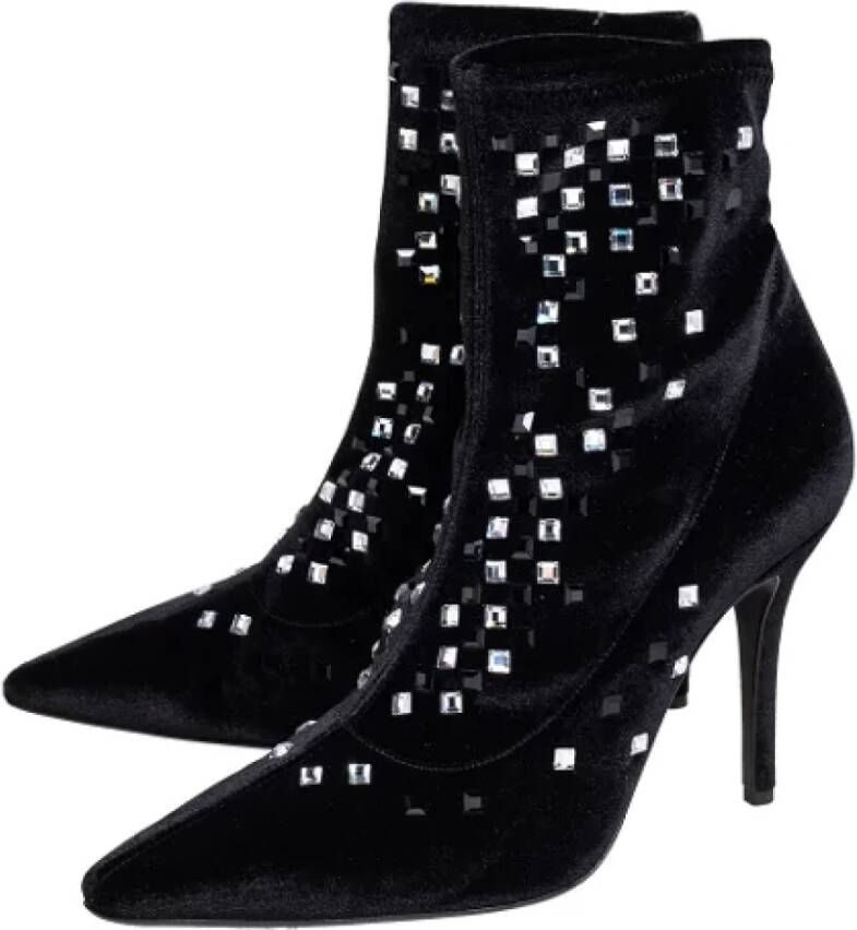 Giuseppe Zanotti Pre-owned Velvet boots Black Dames