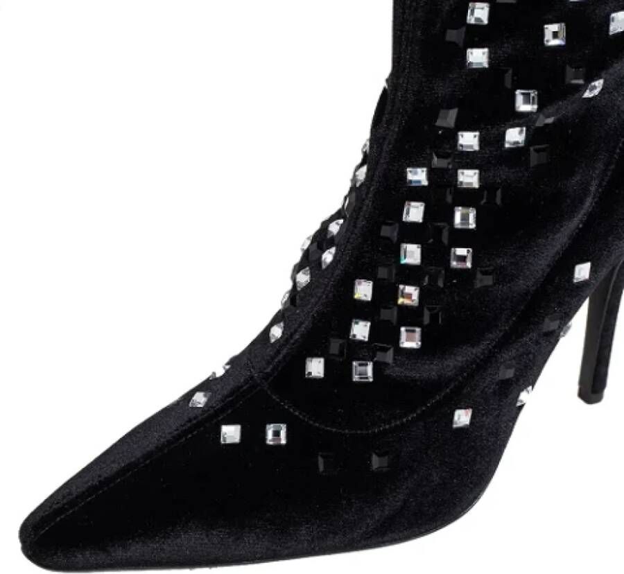 Giuseppe Zanotti Pre-owned Velvet boots Black Dames