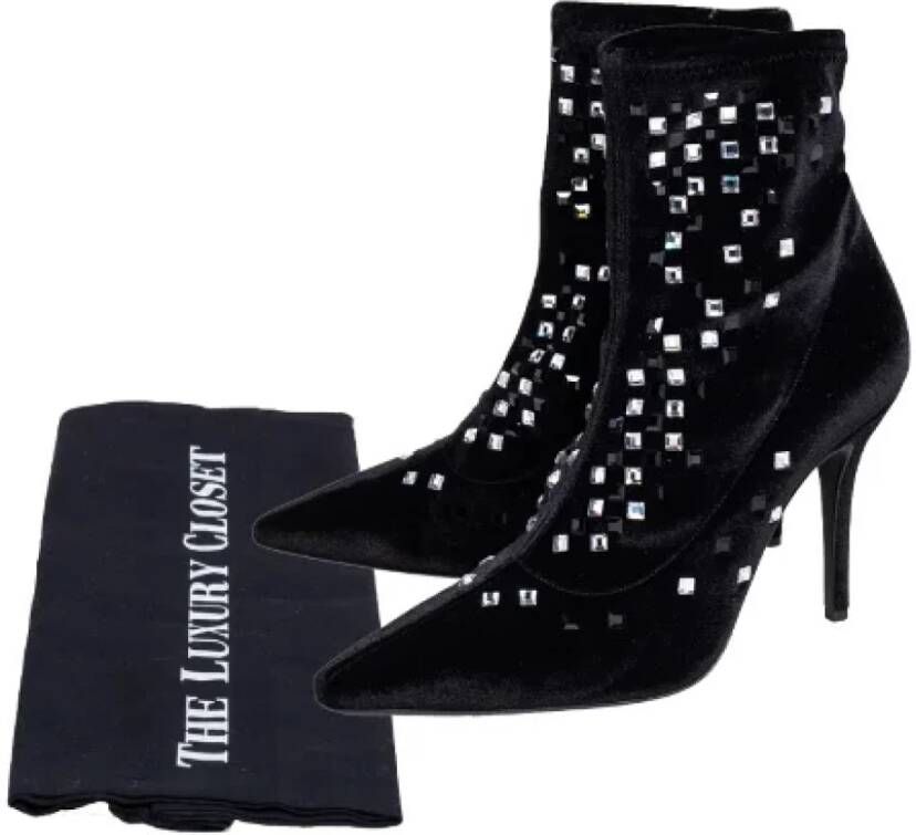 Giuseppe Zanotti Pre-owned Velvet boots Black Dames