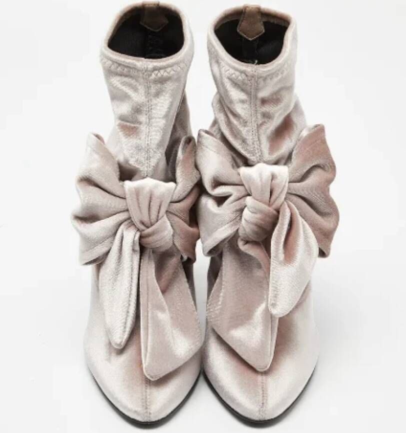 Giuseppe Zanotti Pre-owned Velvet boots Pink Dames