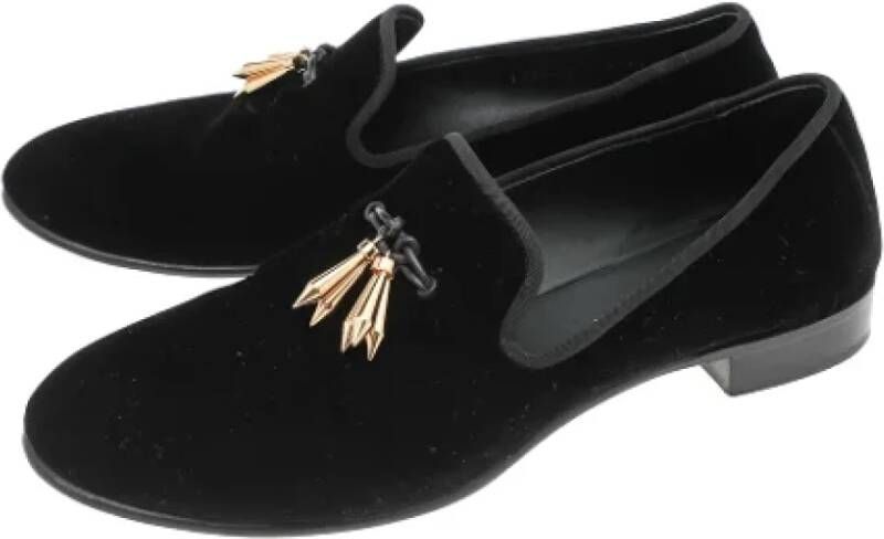 Giuseppe Zanotti Pre-owned Velvet flats Black Dames