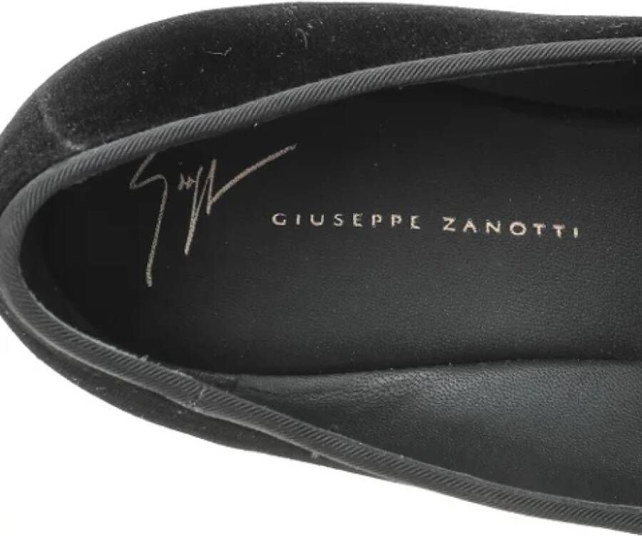 Giuseppe Zanotti Pre-owned Velvet flats Black Dames