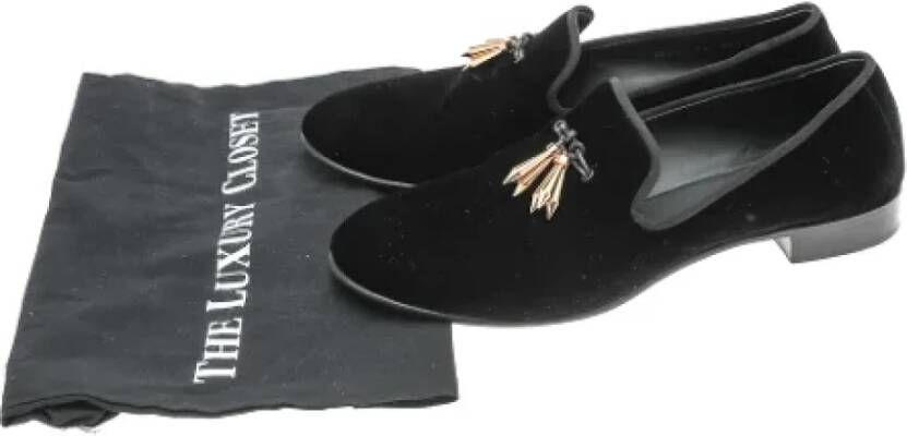 Giuseppe Zanotti Pre-owned Velvet flats Black Dames