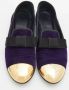 Giuseppe Zanotti Pre-owned Velvet flats Purple Dames - Thumbnail 3