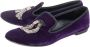 Giuseppe Zanotti Pre-owned Velvet flats Purple Dames - Thumbnail 3