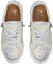 Giuseppe Zanotti Reflecterende witte hoge sneakers - Thumbnail 2