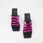 Giuseppe zanotti Roze Leren Muiltjes met Vierkante Open Neus Pink Dames - Thumbnail 2