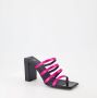 Giuseppe zanotti Roze Leren Muiltjes met Vierkante Open Neus Pink Dames - Thumbnail 4