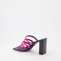 Giuseppe zanotti Roze Leren Muiltjes met Vierkante Open Neus Pink Dames - Thumbnail 5