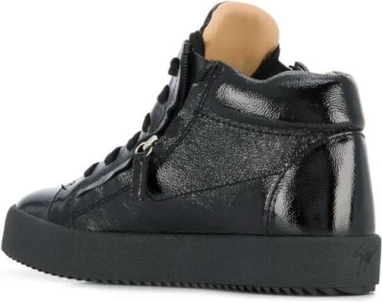 giuseppe zanotti Zwarte leren casual trainers Black Dames