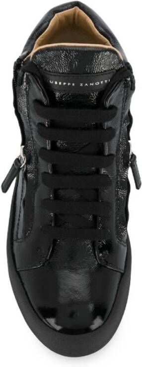 giuseppe zanotti Zwarte leren casual trainers Black Dames
