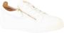 Giuseppe zanotti Witte Leren Sneakers met Rits Detail White Heren - Thumbnail 2