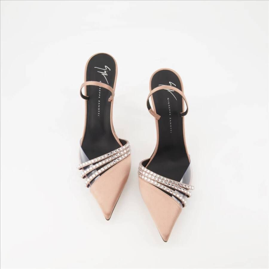 giuseppe zanotti Sprankelende puntige slip-on hakken Beige Dames