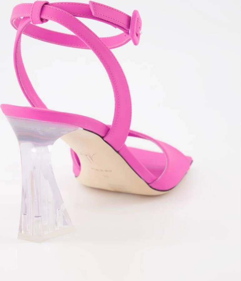 giuseppe zanotti Vierkante Neus Leren Sandalen Pink Dames