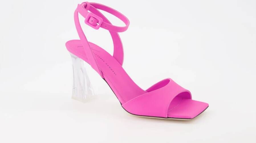 giuseppe zanotti Vierkante Neus Leren Sandalen Pink Dames