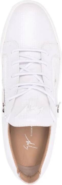 giuseppe zanotti Witte Elegante Gesloten Sneakers White Heren