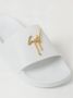 Giuseppe Zanotti Witte leren slippers - Thumbnail 2