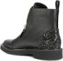 Giuseppe zanotti Zwarte Bloemen Enkellaars Black Dames - Thumbnail 3