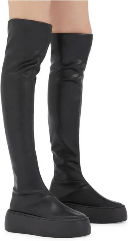 Giuseppe Zanotti Zwarte Dijhoge Plateaulaarzen