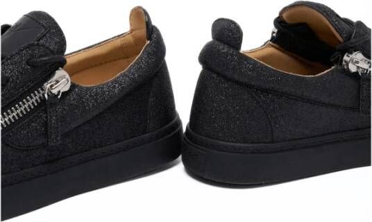 Giuseppe Zanotti Zwarte Glitter Sneakers Gedurfd en Stijlvol