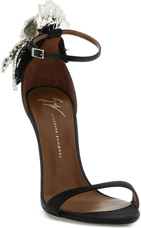 Giuseppe Zanotti Zwarte Juweel Versierde Stiletto Hakken